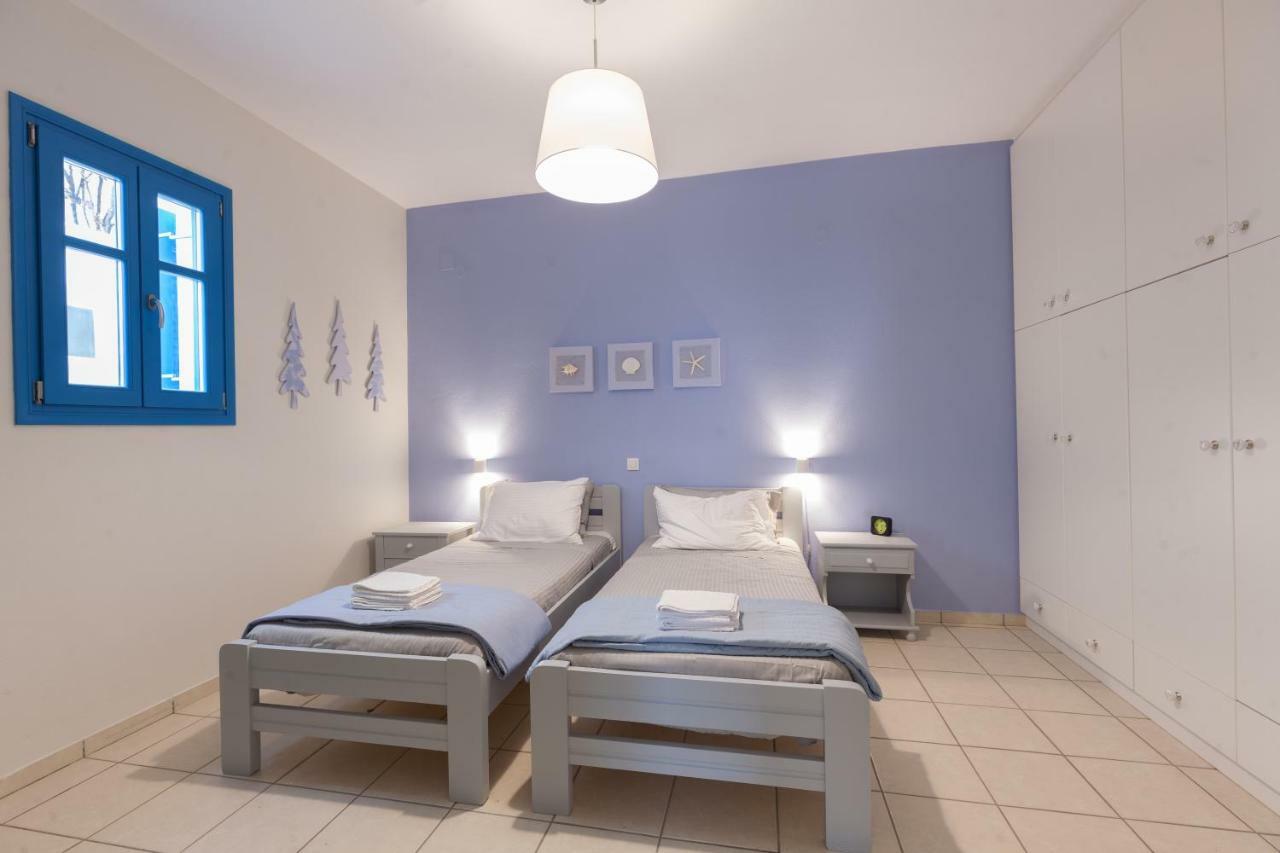 Just Blue With Amazing Sea Views In Piso Livadi Villa Luaran gambar