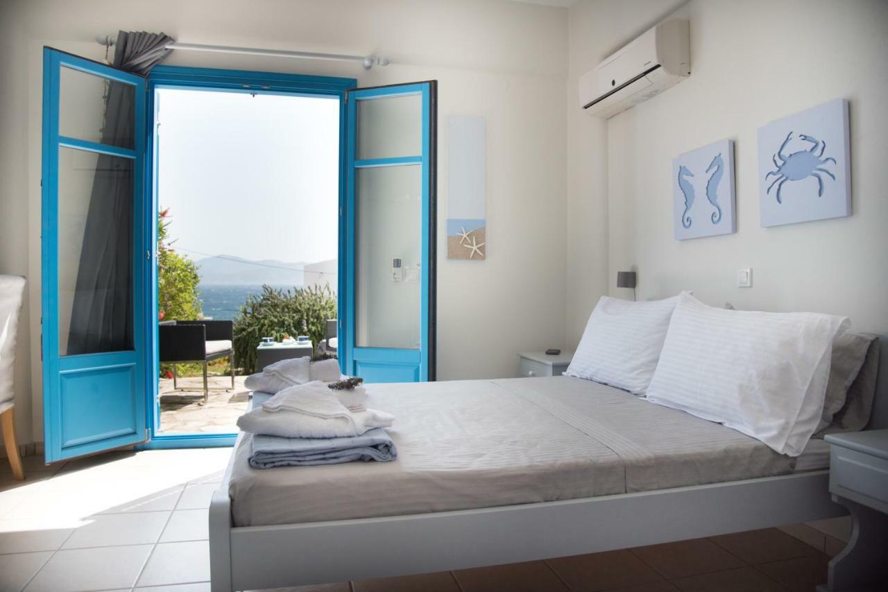 Just Blue With Amazing Sea Views In Piso Livadi Villa Luaran gambar