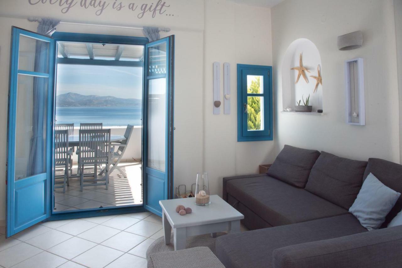 Just Blue With Amazing Sea Views In Piso Livadi Villa Luaran gambar