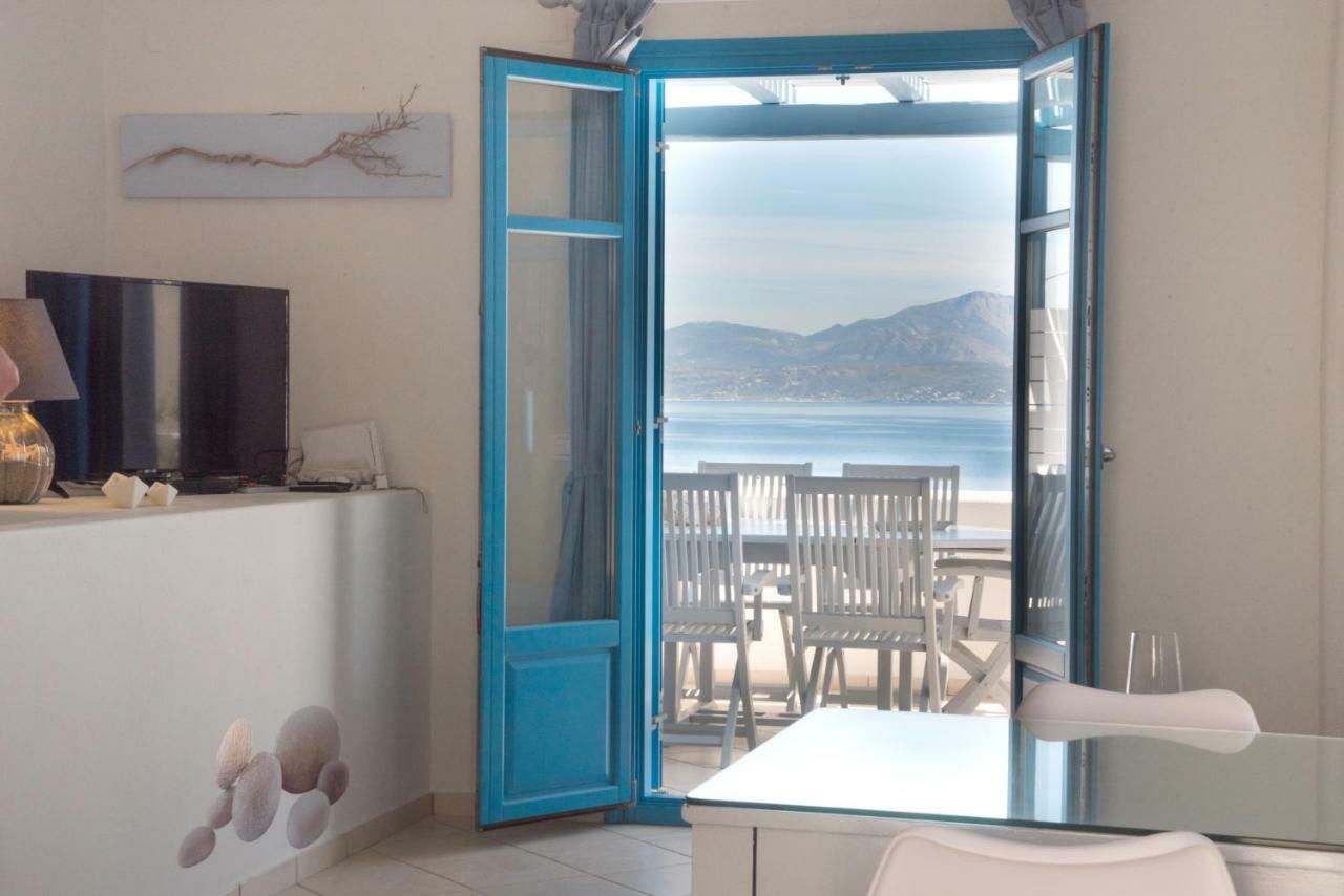 Just Blue With Amazing Sea Views In Piso Livadi Villa Luaran gambar